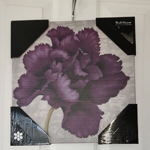 Purple Floral Canvas Wall Art